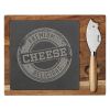 Hecef Cheese & Charcuterie Board – Removable Black Slate with Cutlery Knife