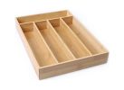 Better Homes & Gardens Expandable Bamboo Silverware Organizer, Natural Finish