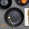 Thyme & Table Dinnerware Black Onyx Stoneware Round Dinner Plate