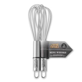 Thyme & Table Gray Silicone Mini Whisks – 2-Pack