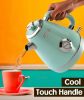 Hazel Quinn   Mint Green Electric Retro Kettle, with Dial Thermometer, LED Automatic Off 1.7L / 57.5 oz Cordless