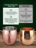 Premium Handcrafted Moscow Mule Mugs - 100% Copper, Large 19 oz (Set of 4)