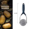 Thyme & Table Stainless Steel Potato Masher – Bold Blue Design