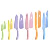 Hecef Stainless Steel Knife Set, 6-Piece with Colorful Coating & Blade Guards