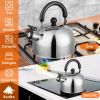 Stainless Steel Kettle with Whistling Feature - Insulated Handle for Safe Handling