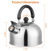 Stainless Steel Kettle with Whistling Feature - Insulated Handle for Safe Handling