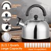 Stainless Steel Kettle with Whistling Feature - Insulated Handle for Safe Handling