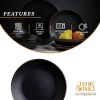 Thyme & Table Dinnerware Black Onyx Stoneware Round Dinner Plate