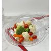 CrystalClear Swirl Dining Plates – Elegant 4-Piece Acrylic Set