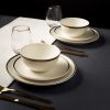 Thyme & Table Everest Collection 12-Piece Stoneware Dinnerware Set, White