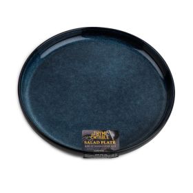 Thyme & Table Stoneware Round Salad Plate – Beautiful Atlantic Blue Finish