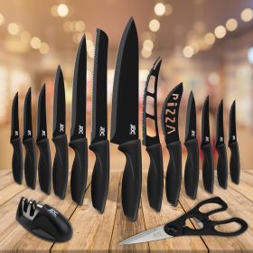 Lux Decor Collection 15-Piece Knife Block Set – Non-Stick High Carbon Stainless Steel