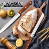 VAVSEA 16-Piece Knife Set with Block, Stainless Steel Kitchen Cutlery