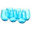 Better Homes & Gardens 6-Pack Luster Hammered Rainbow Stemless Wine Glasses – 19oz