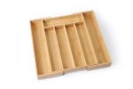 Better Homes & Gardens Expandable Bamboo Silverware Organizer, Natural Finish