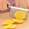 Versatile Wavy Knife Chopper for Crinkle-Cut Potatoes, Vegetables, and Fruits - Essential Kitchen Gadget