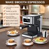 ICUIRE 20-Bar Espresso Machine with Milk Frother and 1.5L Water Tank