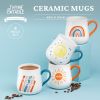 Sunshine Good Vibes Coffee Mug Set by Thyme & Table, 4-Piece Stoneware