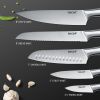 Hecef Stainless Steel 5-Piece Knife Set – High Carbon Blades, Ergonomic Comfort Handles