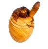 Sweet Grove Olive Wood Honey Pot with Dipper