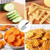 Versatile Wavy Knife Chopper for Crinkle-Cut Potatoes, Vegetables, and Fruits - Essential Kitchen Gadget