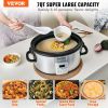 VEVOR 7QT Digital Slow Cooker – 280W Electric Pot with 3 Heat Settings and Locking Lid