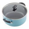 Farberware 15-Piece Vibrant Aqua Aluminum Nonstick Cookware Set