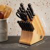 Chicago Cutlery Essentials 15-Piece Knife Set – Professional Knives with Wooden Block & Shears