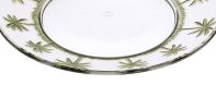 Better Homes & Gardens 9" Palm Tree Design Reusable Acrylic Dinner Plates, Set of 4