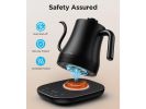 KOIOS Gooseneck Electric Pour Over Coffee/Tea Kettle with Temperature Control, Auto Shut Off & Boil-Dry Protection, Matte Black