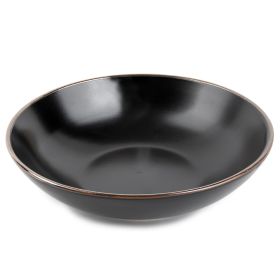 Thyme & Table Dinnerware Black Onyx Stoneware Round Soup Bowl