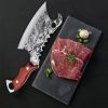 Dream Reach Butcher Knife Outdoor Meat Cleaver with Leather Sheath for Outdoor Camping Cooking BBQ Perfect Gift for Men Hunting Camping