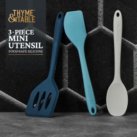 Thyme & Table 3-Piece Mini Silicone Utensil Set - Lightweight & Easy to Use