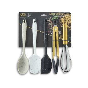 Thyme & Table Silicone Mini Utensil Set - 5 Essential Pieces for Every Cook