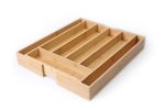 Better Homes & Gardens Expandable Bamboo Silverware Organizer, Natural Finish