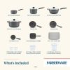 Farberware 20-Piece Easy Clean Aluminum Nonstick Cookware Set - Elegant Gray