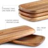 Hecef Acacia Charcuterie Board and Serving Platter 3 Piece Set,