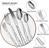 Elegance Bloom 20-Piece Stainless Steel Tableware Set – Floral Design