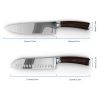 8" Chef Knife & Santoku Cutter – Precision Forged Germany 1.4116 Stainless Steel with Wood Handle