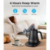 KOIOS Gooseneck Electric Pour Over Coffee/Tea Kettle with Temperature Control, Auto Shut Off & Boil-Dry Protection, Matte Black