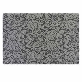 Black Rose Jacquard Placemats – 4-Piece Set for Dining Table & Restaurant Elegance