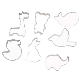 7 Pcs Giraffe Cartoon Cookie Cutters Animal Biscuit Mold DIY Cake Fondant Pastry Decoration