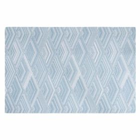 4 Pcs Woven Table Mats PVC Heat Insulation Stain Resistant Non Slip Dining Table Decoration-Blue