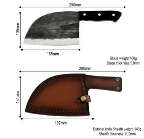 Iron Chef 6.5" Stainless Steel Meat Cleaver & Chopper