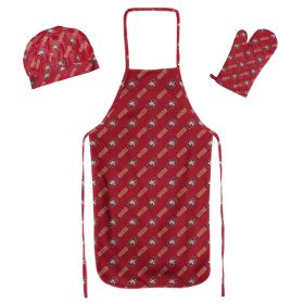 49ers 3-Piece Kitchen Set – Apron, Oven Mitt, and Hat for Grilling & Cooking