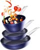 RAINBEAN Nonstick Ceramic Blue Kitchen Cookware Set