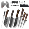 MasterForge 12-Piece Handcrafted Butcher Knife Set