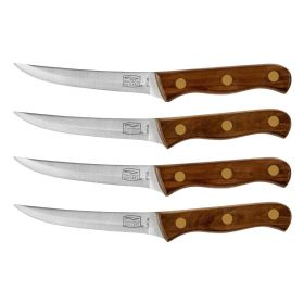 Chicago Cutlery Stainless Steel Steak Knife Set – 4-Piece Walnut Tradition