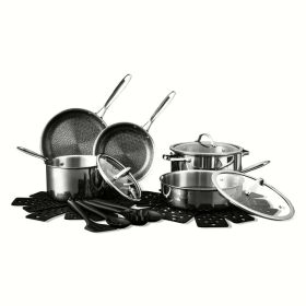 Thyme & Table Tri-Ply Etch-Tech Non-Stick 16-Piece Complete Cookware Set