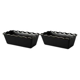 Chic Onyx 9" Ceramic Loaf Dish Set (2-Piece) by Thyme & Table